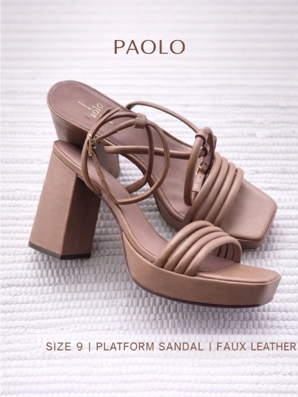 Paolo Women's Brown Platform Sandals